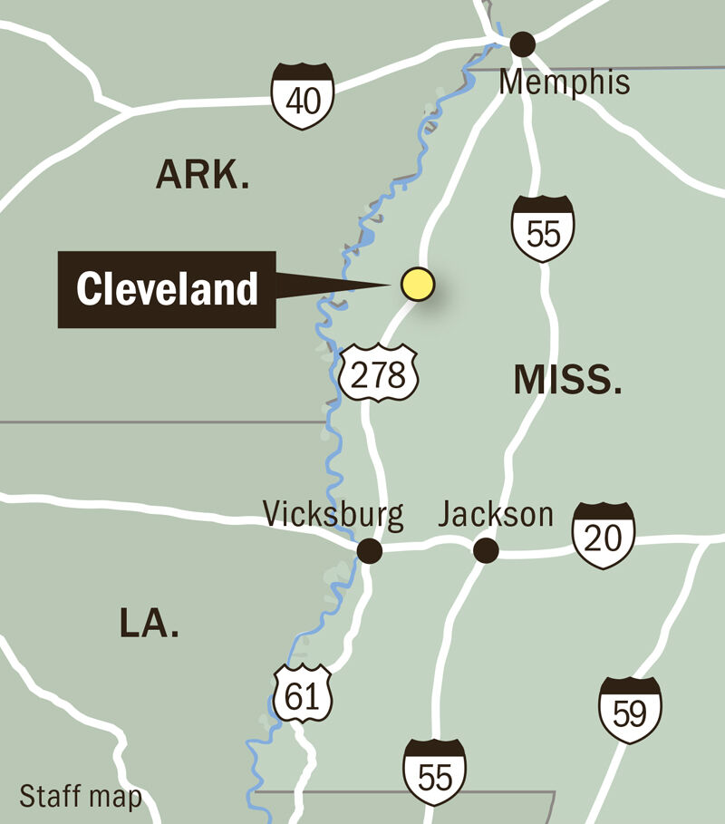 081824 Cleveland Mississippi map